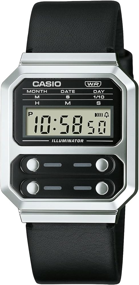 Casio A100 Series Men's Digital Wristwatch, Reproduction Design, Overseas Model