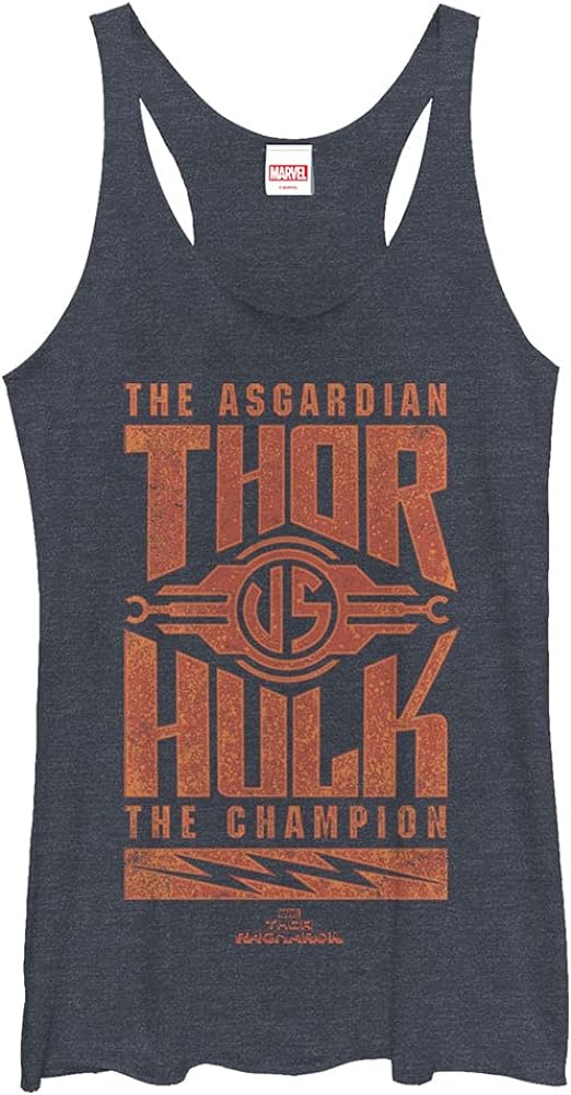 Marvel Men's Universe Thor and Hulk Stack Tri-Blend Racerback Layering Tank