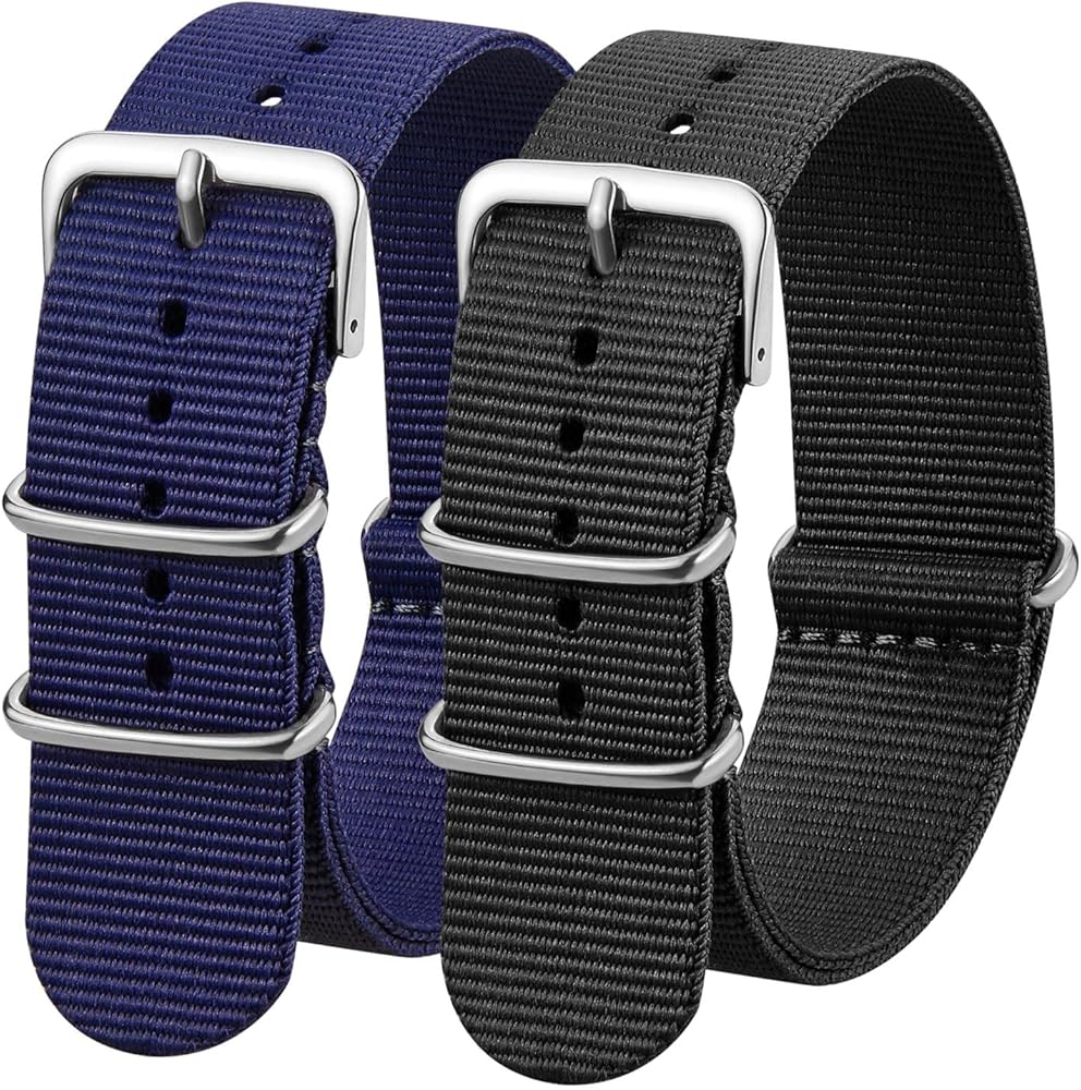 Nylon Watchband Replacement Quick Release Heavy Buckle Watchstraps for Men Women