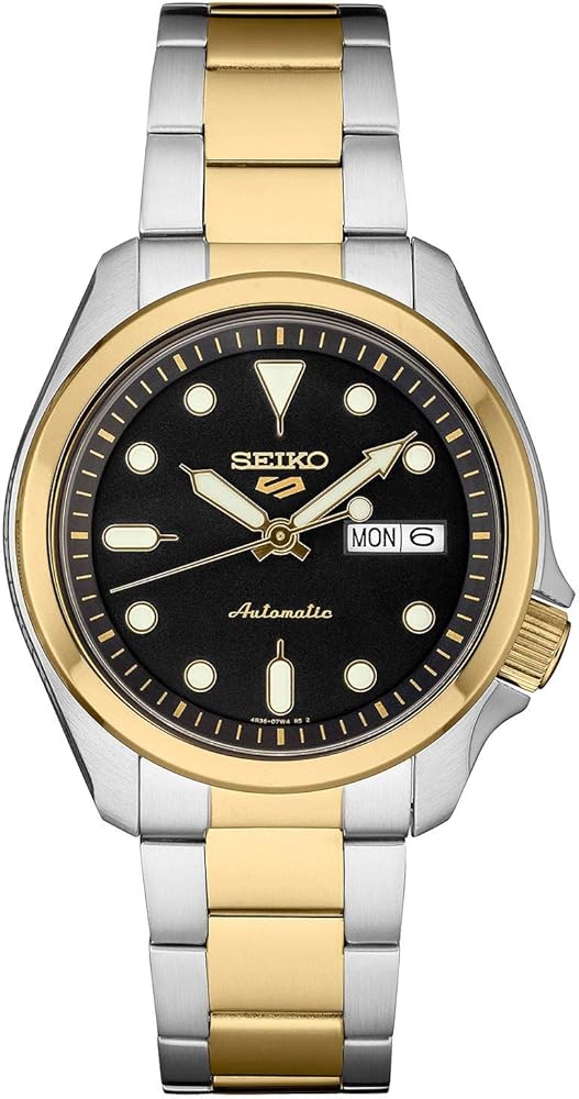 SEIKO SRPE60 5 Sports Men's Watch Silver-Tone, Gold-Tone 44.6mm Stainless Steel