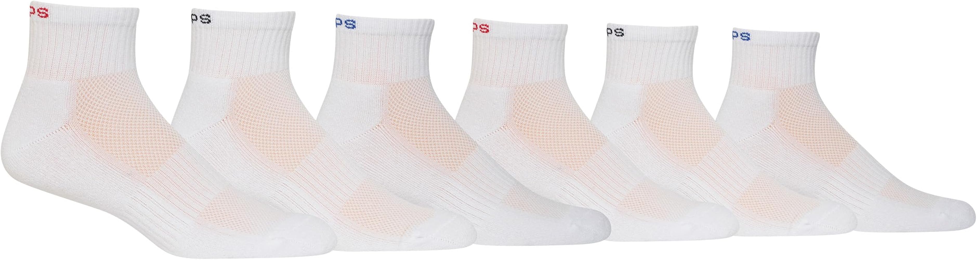 Chaps Sport Cushioned Repreve Athletic Socks-6 Pair Pack-Breathable Front Mesh and Arch Support, Men's Shoe Size: 6-12