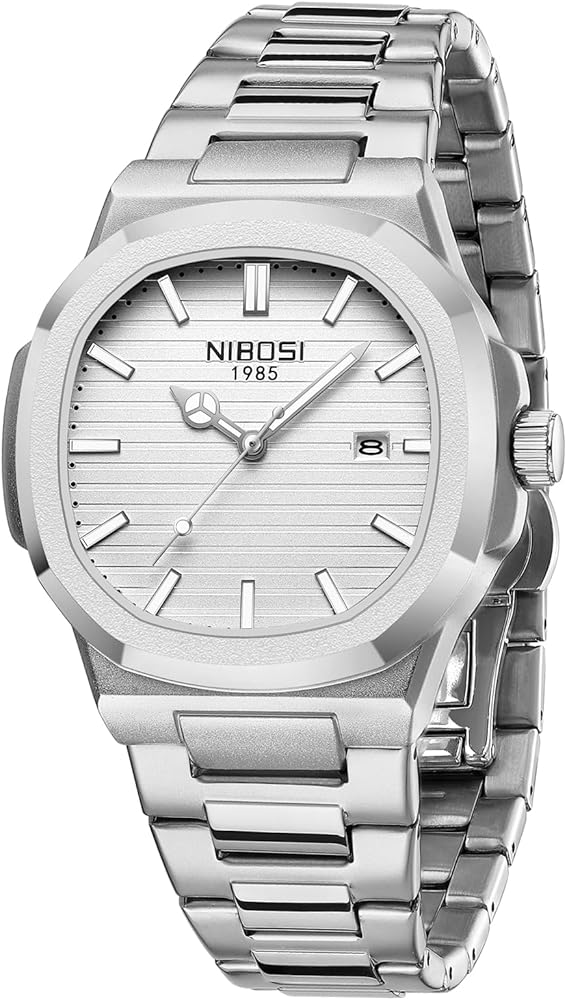 NIBOSI Men Watches Analog Quartz Stainless Steel Military Watches for Men Waterproof Business Classic Desiger Wrist Watch Date