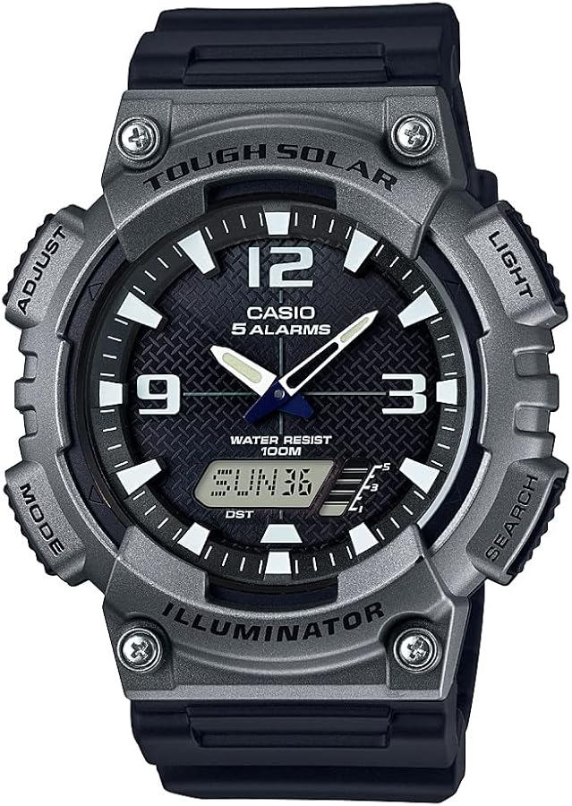 Casio Men's AQ-S810W-1A4VCF Tough Solar Analog Display Quartz Black Watch