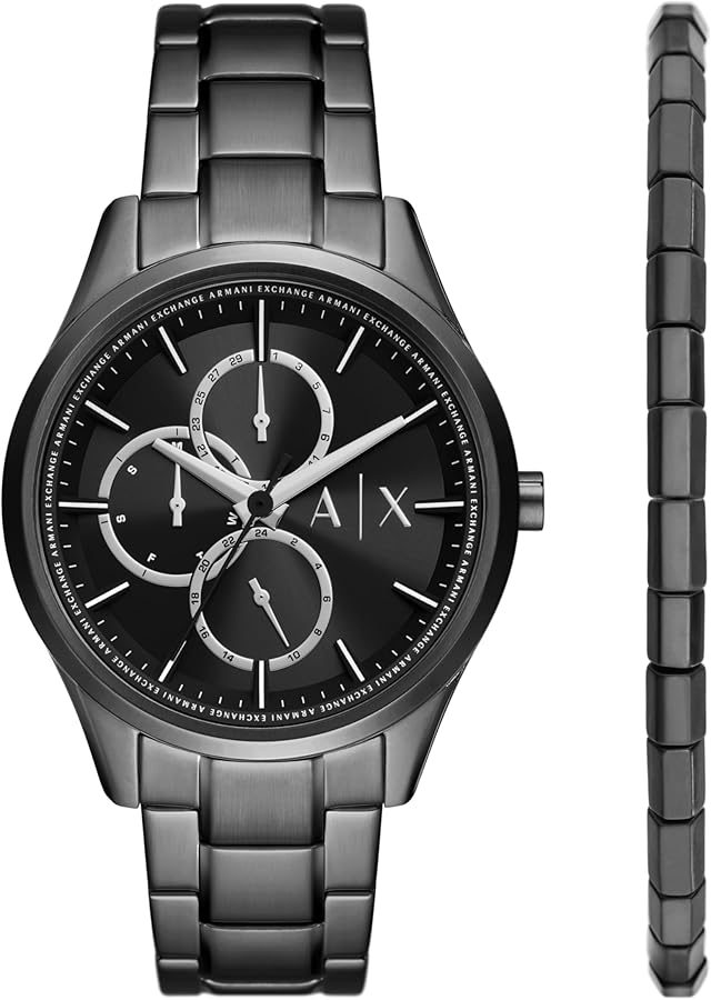 AX Armani Exchange Men's Watch Gift Set; Watch and Bracelet Gift Set; Gifts for Men