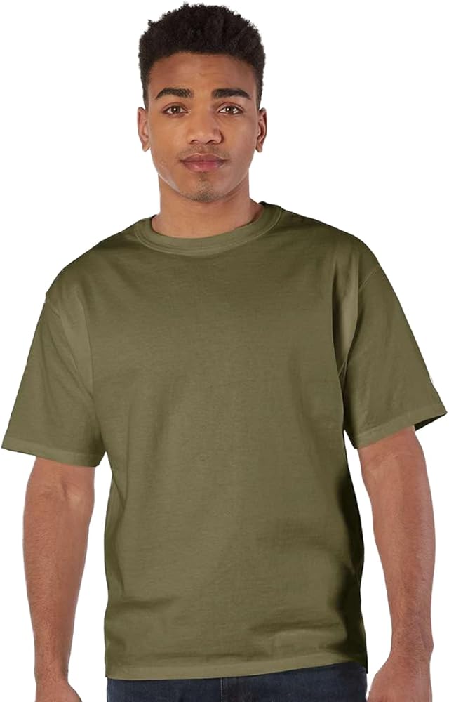 Champion Mens Heritage Jersey T-Shirt, XL, Fresh Olive