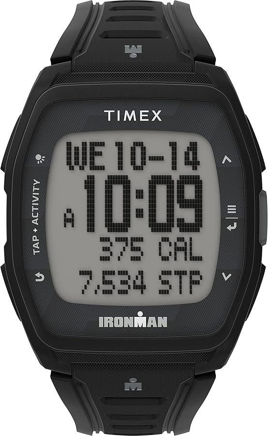 Timex Ironman® T300+ Activity Tracking Sports Watch - Black Strap Digital Dial Black Case