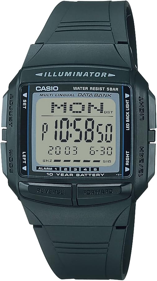 Casio Watch, Data Bank Collection, Black, 1個, Newest Model