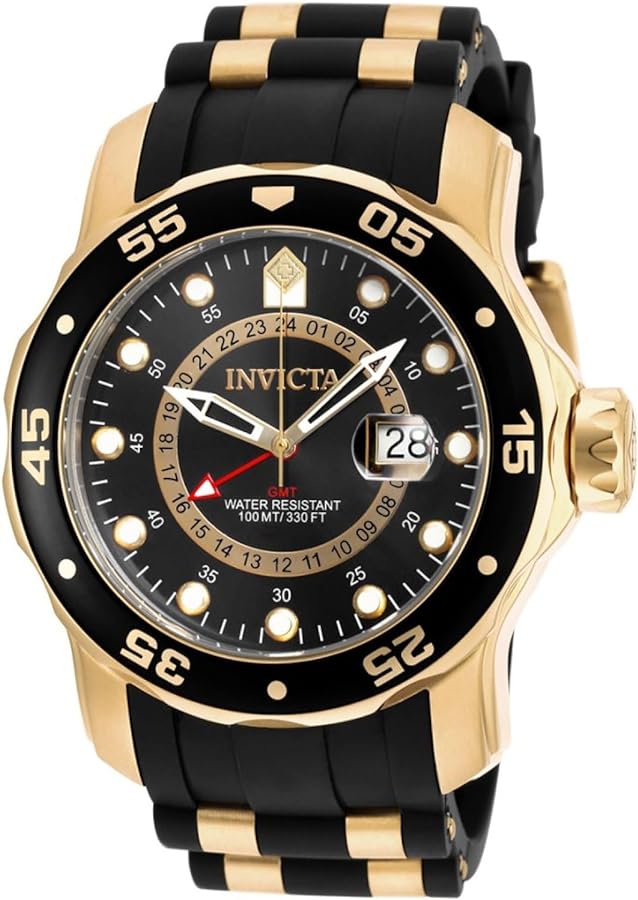 Invicta Men's 6991 Pro Diver Collection GMT Black Dial Black Polyurethane Watch