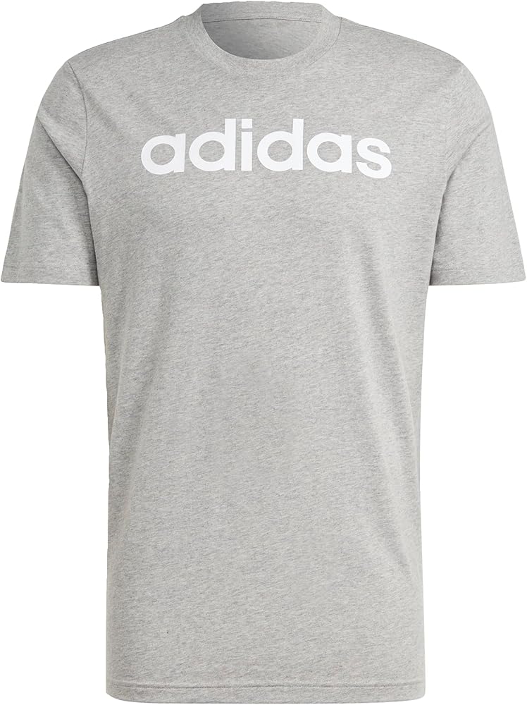 adidas mens Essentials Single Jersey Linear Embroidered Logo T-shirt