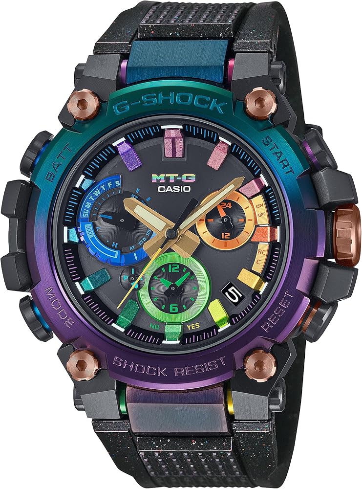 G-Shock Casio MT-G Nebula Rainbow Ion-Plating Chronograph Limited Edition Watch 51.9mm - MTGB3000DN1A