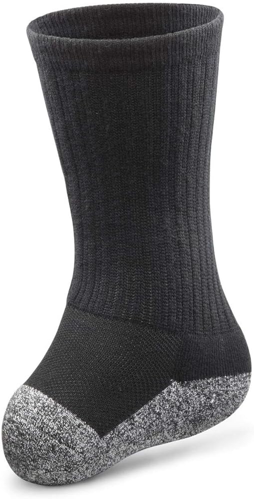 Dr. Comfort Transmet Crew Socks for Partial Foot Amputation - Unisex, Black, Medium