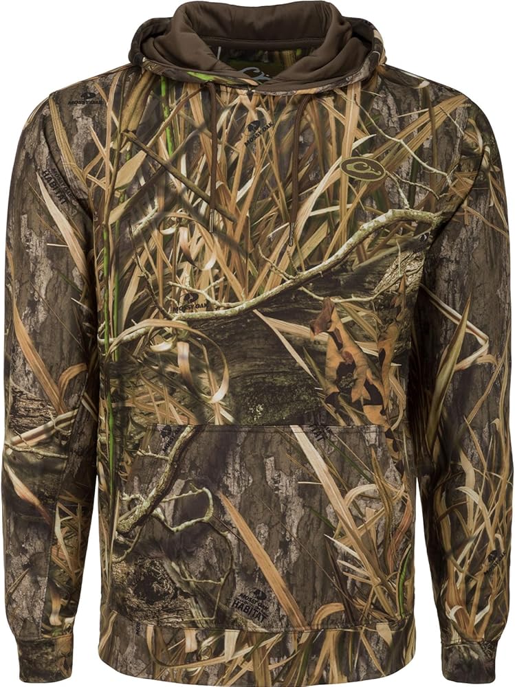 Drake Waterfowl Men's MST Performance Hunting Warm Anti-Pilling Camo Hoodie with Soft Combed Fleece Interior & Kangaroo Pouch