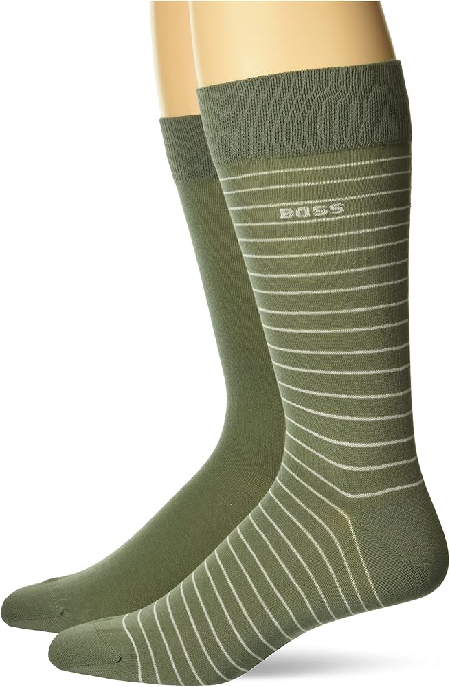 BOSS Men's 2-pack Big Logo Combed Cotton Socks