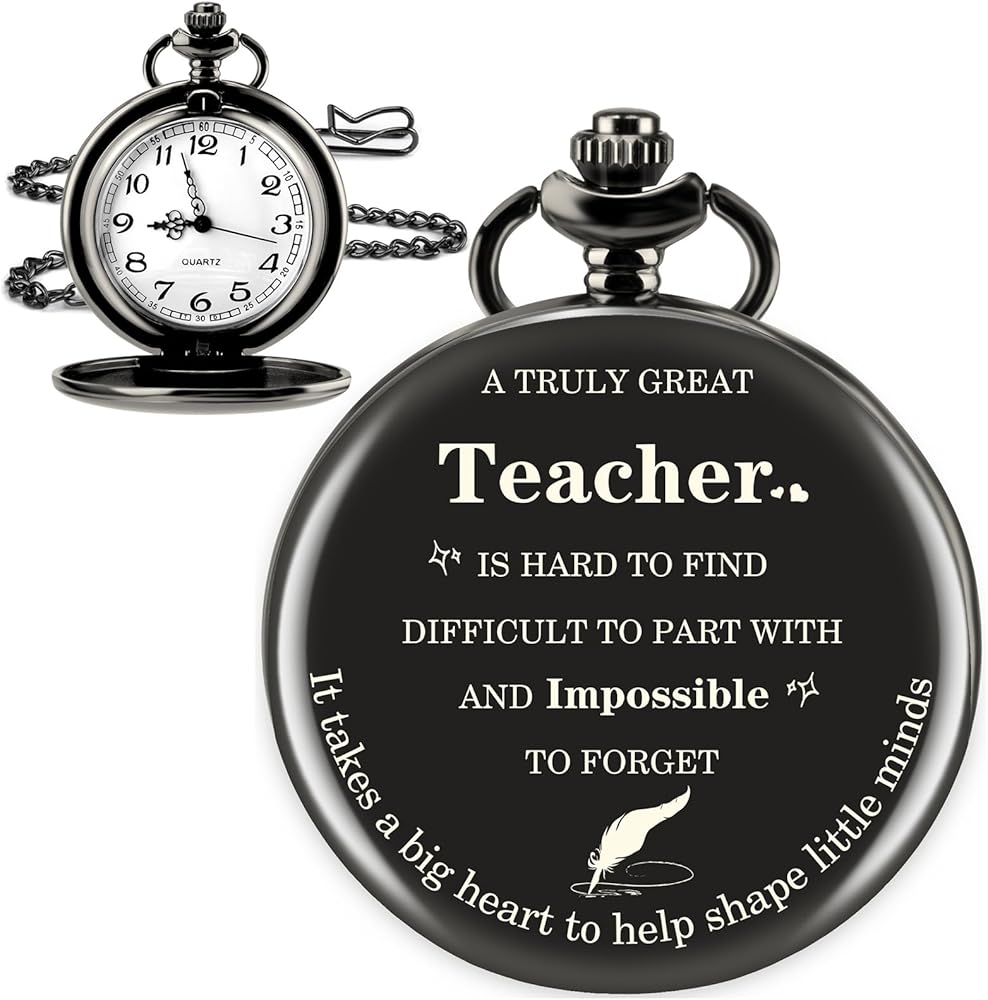 Teacher Appreciation Gifts, Teacher Gifts, Gifts for Teachers, End of Year Teacher Gift, Teacher Retirement Gifts for Women, Thank You Teacher Gifts, Back to School Teacher Gift,Teacher Pocket Watch