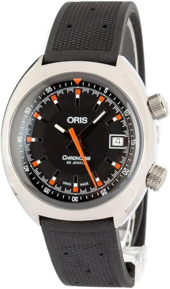 Oris Chronoris Date Stainless Steel on Rubber Strap Men's Watch - Model Number: 01 733 7737 4054-07 4 19 01FC