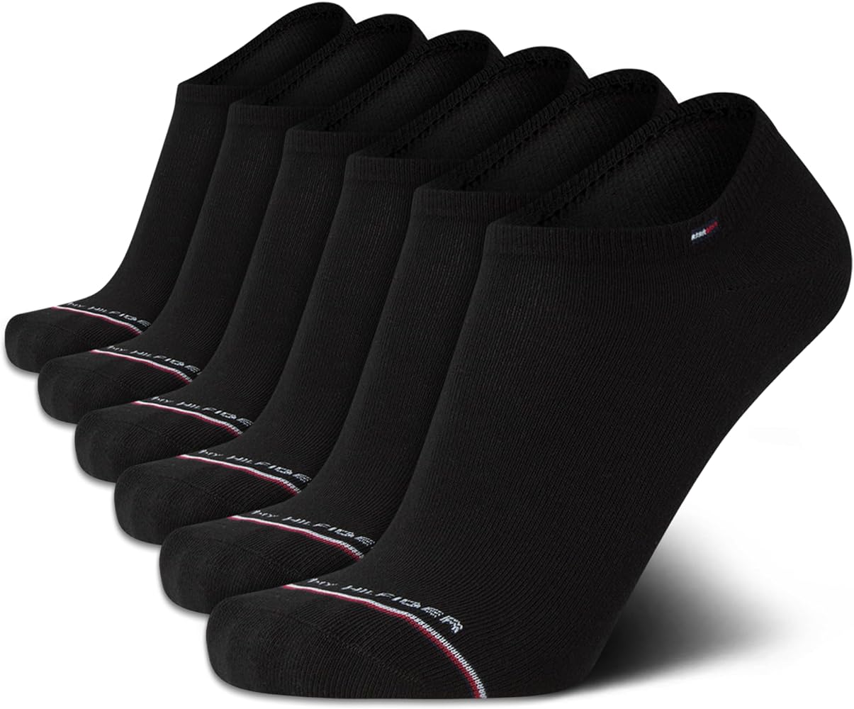 Tommy Hilfiger Men's Athletic Socks - Cushion No Show Ankle Socks (6 Pack)