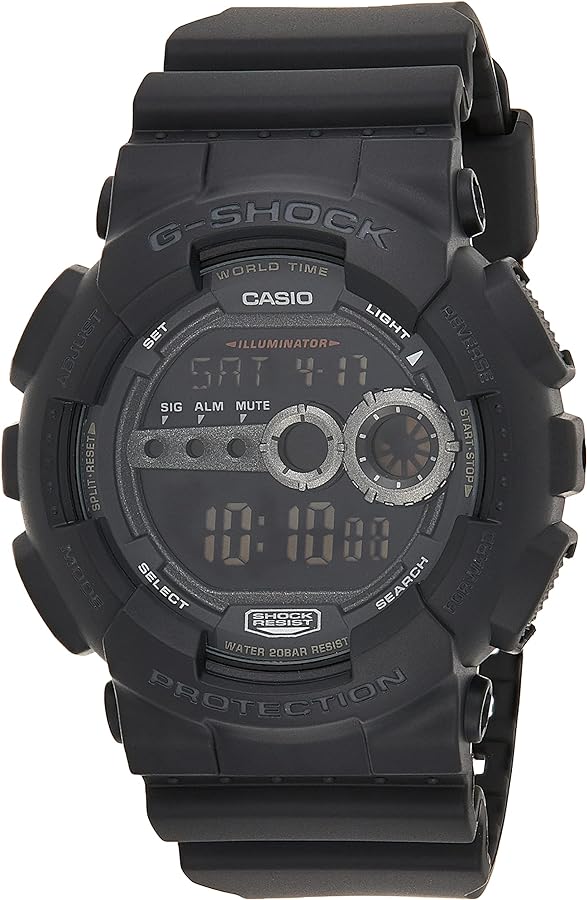 Casio Men's GD100-1BCR G-Shock X-Large Black Multi-Functional Digital Sport Watch