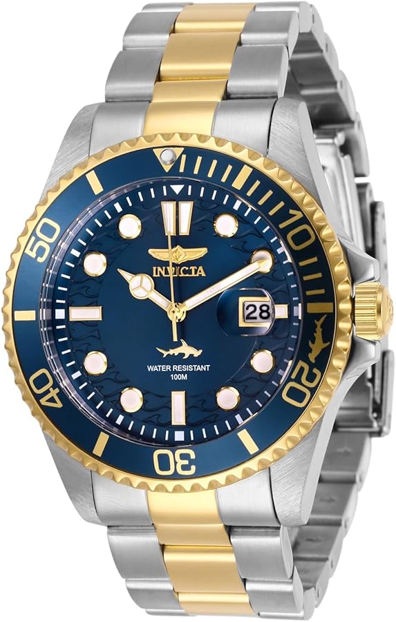 Invicta Mens Pro Diver Quartz Watch, Two Tone, 30021