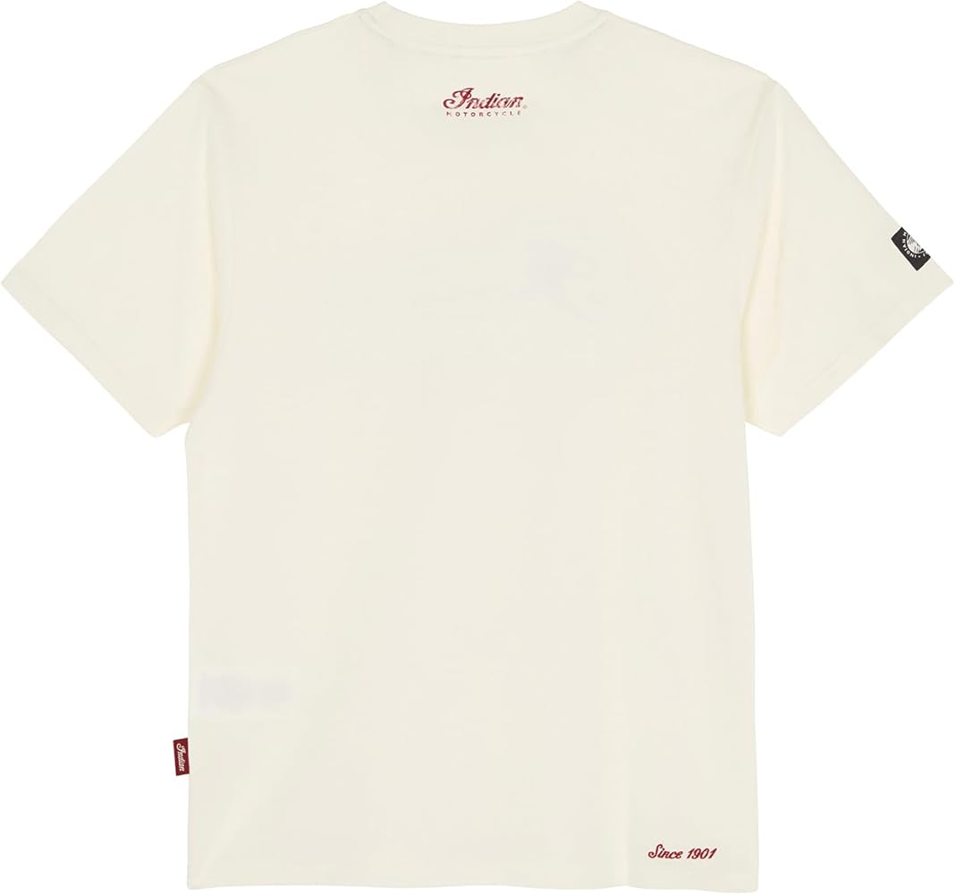 Indian Motorcycle Men's USA Script Logo T-Shirt, White