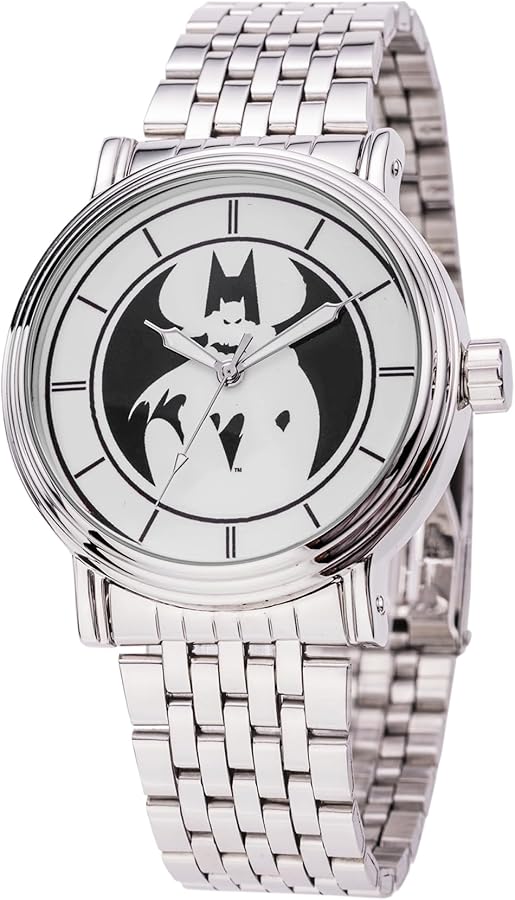 Warner Brothers Batman Adult Vintage Watch, Classic DC Comics Analog Quartz Watch