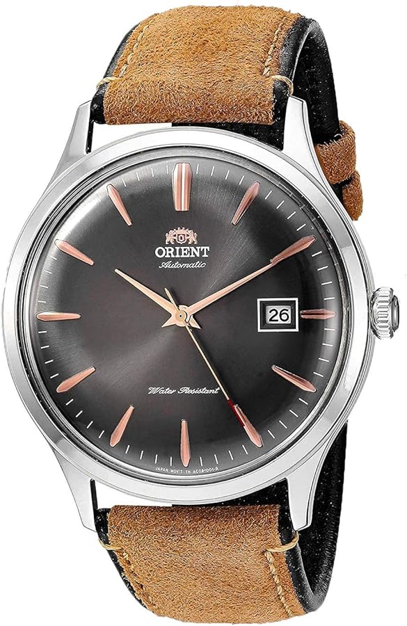 ORIENT 'Bambino Version 4' Japanese Automatic/Hand Winding Stainless Steel and Leather Dress Watch