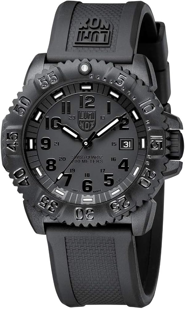 LUMINOX Mens Navy Seal 45mm Blackout 200 Meter Swiss Dive Watch XS.3051.BO.S.L