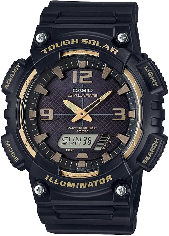 Casio Men's AQ-S810W-1A3VCF Tough Solar Analog Display Quartz Black Watch