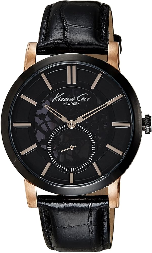 Kenneth Cole automatics Mens Analog Automatic Watch with Leather bracelet IKC8045