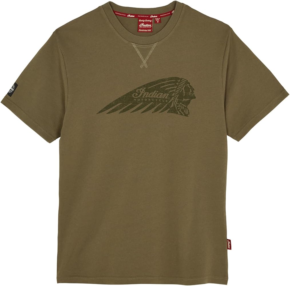 Indian Motorcycle Men's Tonal Headdress T-Shirt, Green