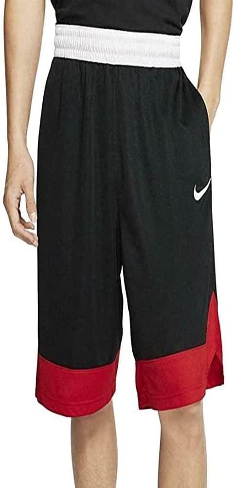 Nike Men's Dry Icon Short, Black/University Red/(White), Small