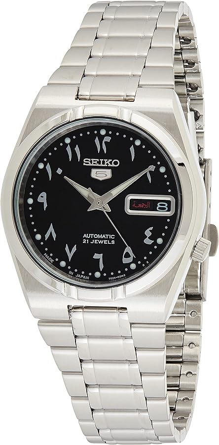 Seiko 5 Automatic Black Dial Stainless Steel Men's Watch SNK063J5