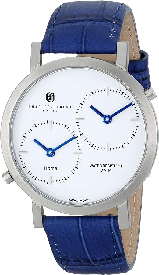 Charles-Hubert, Paris Unisex 3549-E Premium Collection Analog Display Japanese Quartz Blue Watch