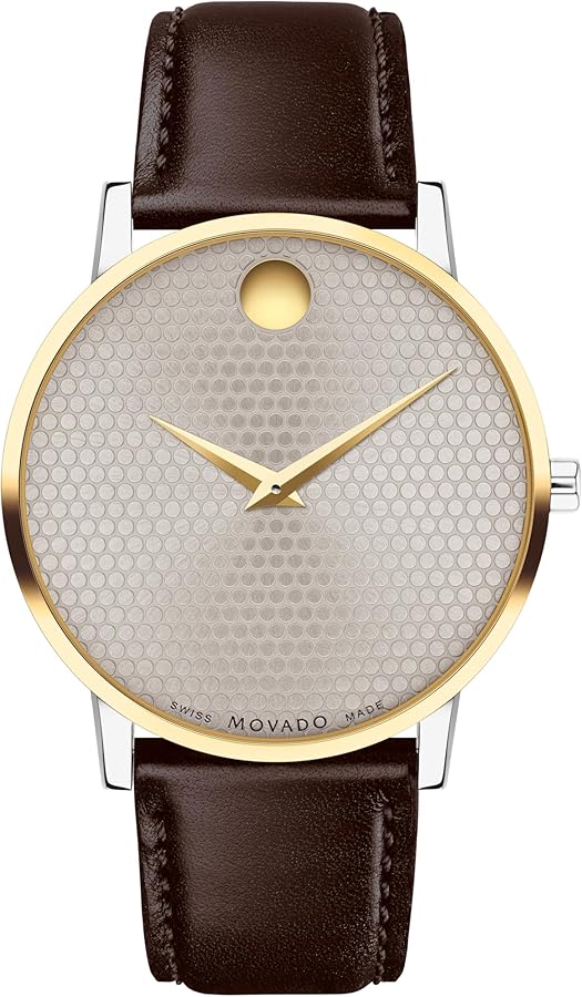 Movado Museum Classic Men's Watch - Swiss Quartz Movement, Calfskin Strap - 3 ATM Water Resistance - Classic, Luxury Fashion Timepiece for Him - 40mm