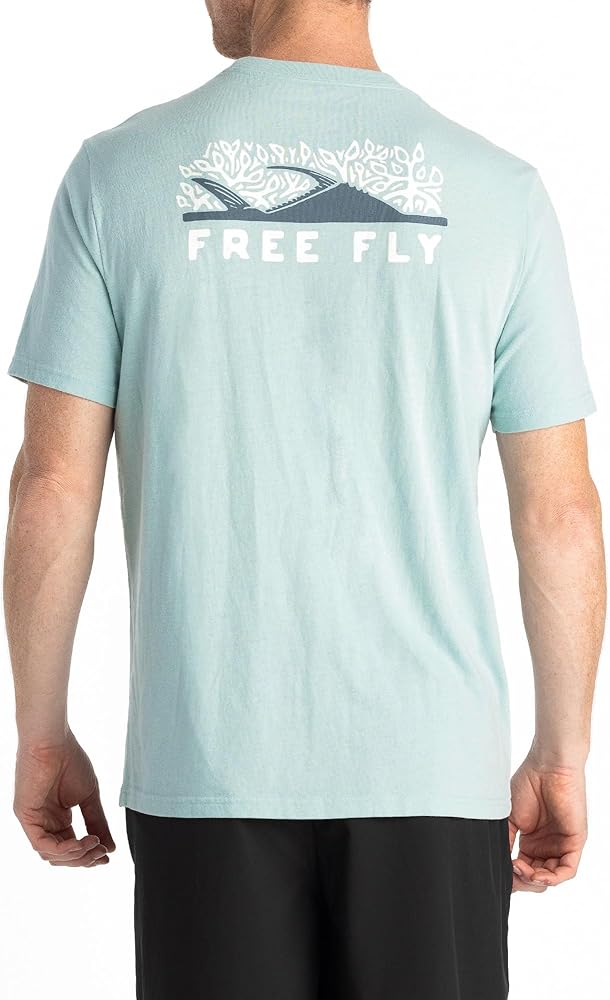 Free Fly Destination Angler Tee Short Sleeve Fishing Shirt for Men - Comfortable Fishing Shirts for Mens Boating, Sailing