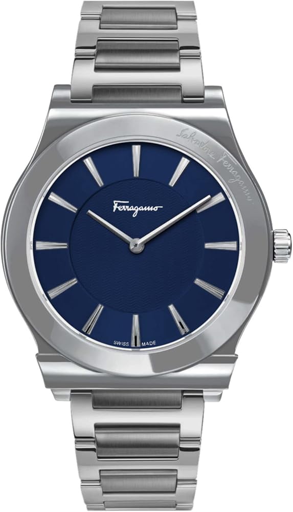 Salvatore Ferragamo Mens Blue 41 mm Ferragamo 1898 Slim Watch SFPE00719