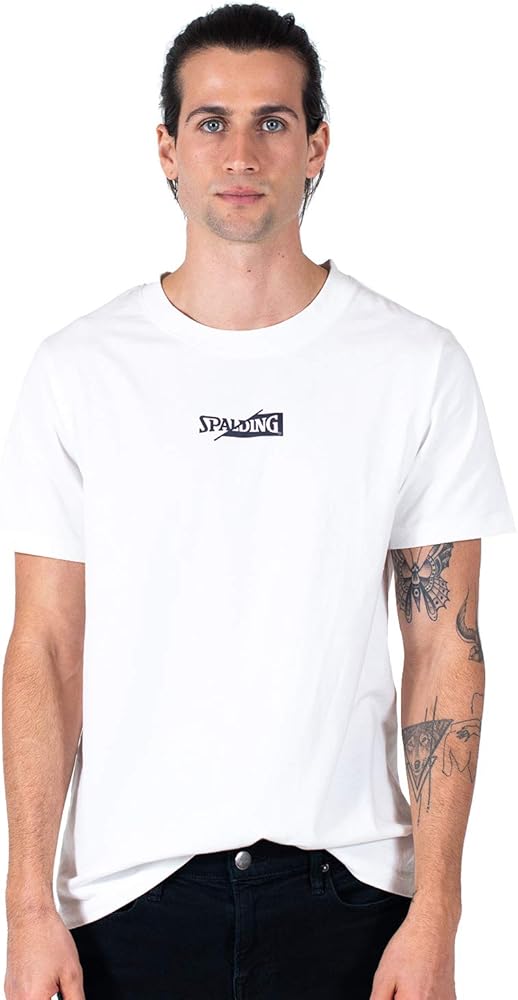 Spalding Men's Tshirt Split Wordmark Branded Short Sleeve Tee