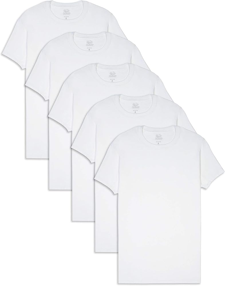 Fruit of the Loom Men's COOLZONE White Crew T-Shirts