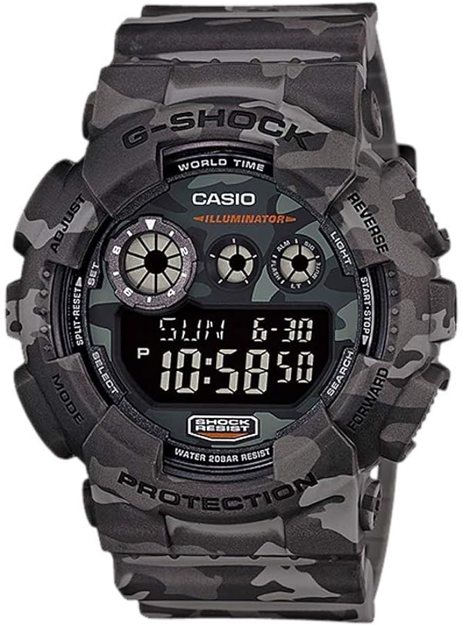 Casio G Shock Men's GD-120CM-8CR G-Shock Digital Display Quartz Grey Watch