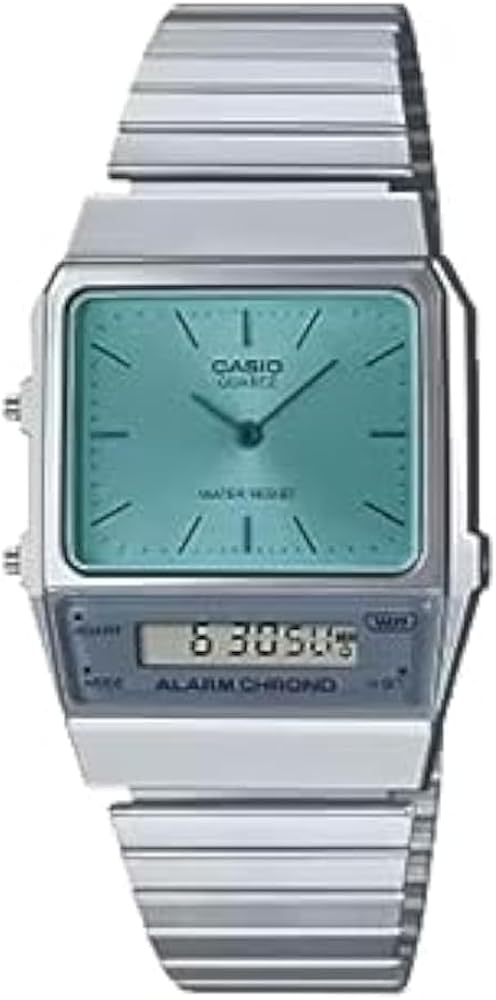 Casio Men's Watch - AQ-800EC-2ADF Blue Dial, Silver Band, Blue, Bracelet