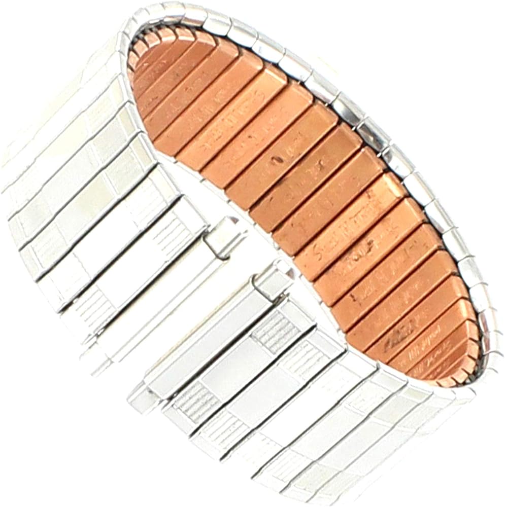 18-22mm Speidel Therapeutic Copper Back Expansion Silver Tone Watch Band 161