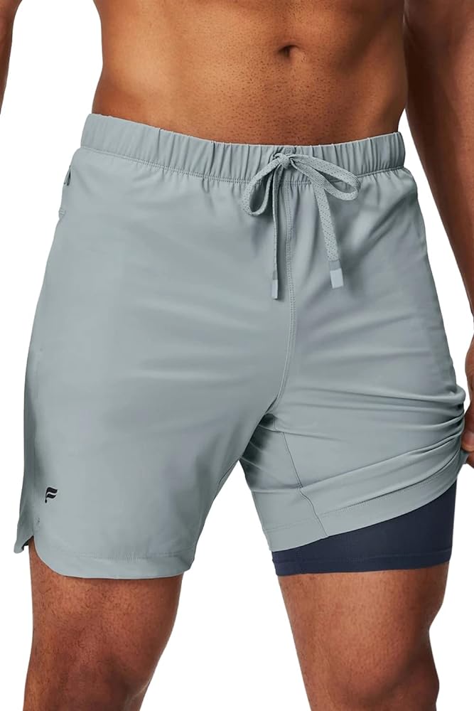 Fabletics Men's The One Short (Lined), Training, Swimming, Lightweight, Quick-Dry, Zip Pocket, Stretch Woven