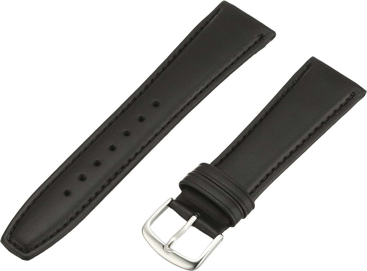 Hadley-Roma Men's MSM881XA-160 16-mm Black Oil-Tan Leather Watch Strap