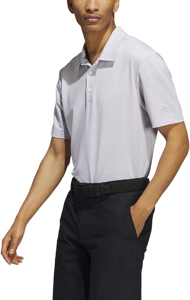 adidas Men's Ottoman Stripe Golf Polo Shirt