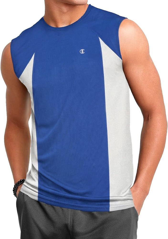 Champion Big and Tall Sleeveless Shirts for Men - Quick Dry Moisture Wicking Active Workout Performance Muscle T Shirts