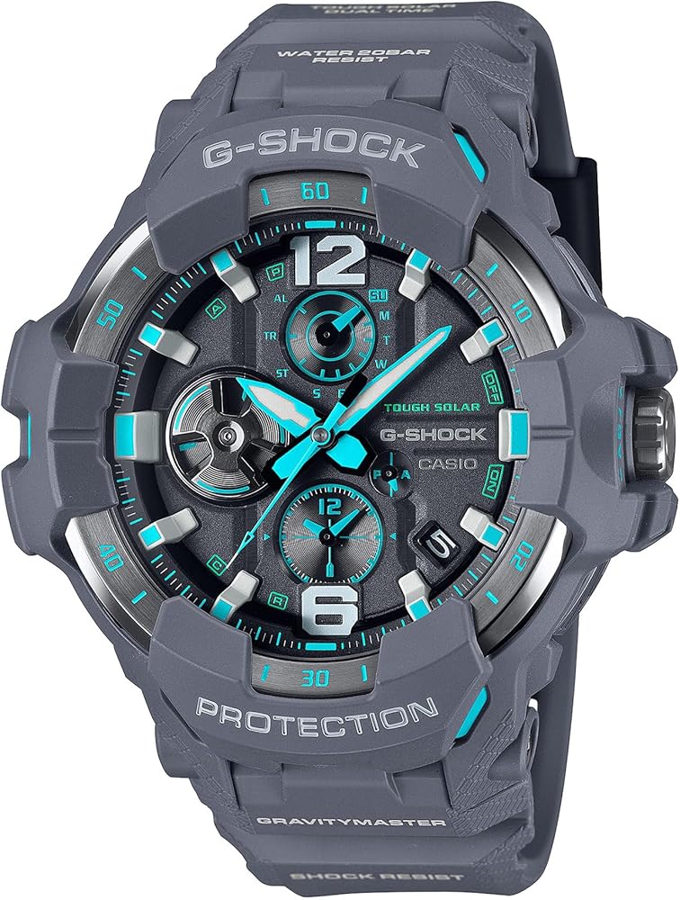 G-Shock Casio Master of G Air Gravitymaster Solar Connected Grey Resin Strap Watch - GRB300-8A2