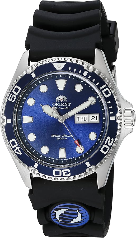 Orient Men's 'Ray II Rubber' Japanese Automatic Stainless Steel Diving Watch, Color:Silver-Toned (Model: FAA02008D9)