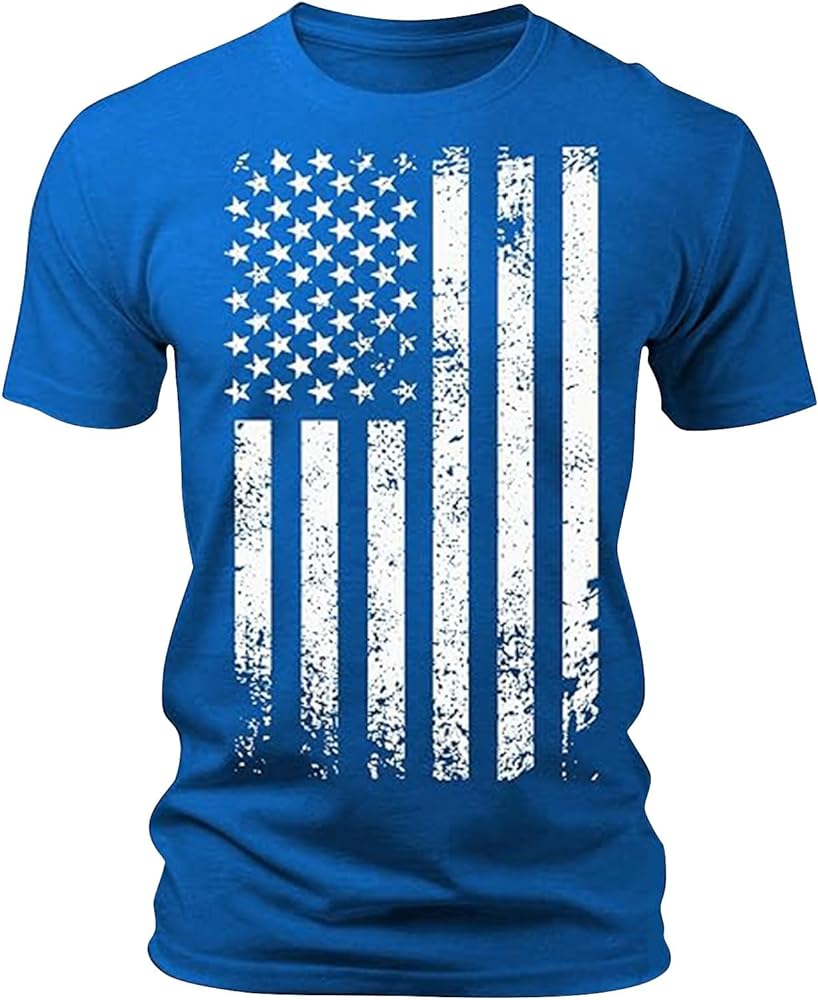 Patriotic Shirts for Men American Flag 4th of July T Shirt Graphic Big and Tall Plus Size T-Shirts