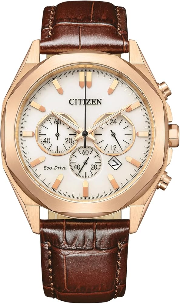 Citizen Eco-Drive Chronograph Ivory White Dial Men's Watch CA4593-15A