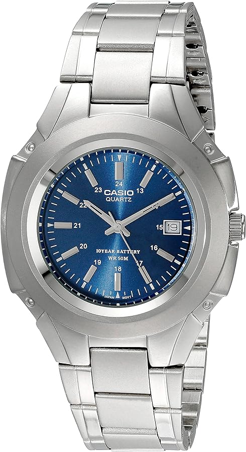 Casio Men's MTP3050D-2AV Classic 10-Year Battery Stainless Steel Dress Watch