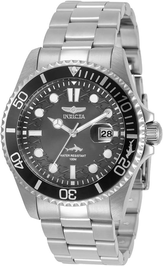 Invicta Men's Pro Diver 43mm Stainless Steel Quartz Watch, Silver (Model: 30806)